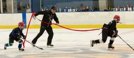 Hockey on ice skate speed training system for players of all ages. Increase your hockey skate speed.