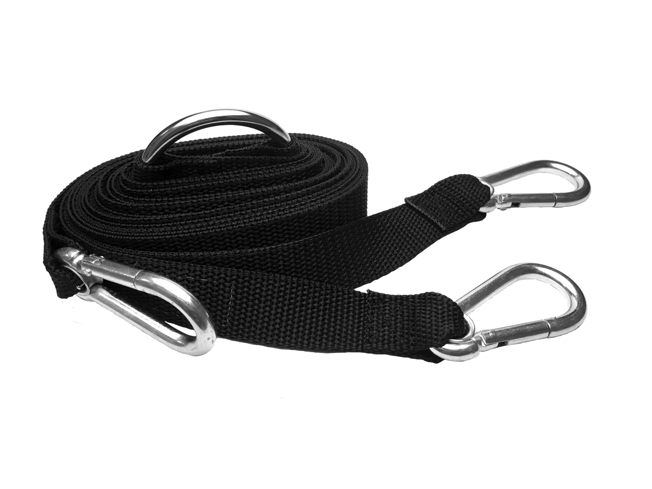 heavy duty Y Towline with 3 clips. This towline is used for pulling tires and sleds to train athletes for all sports to run faster.
