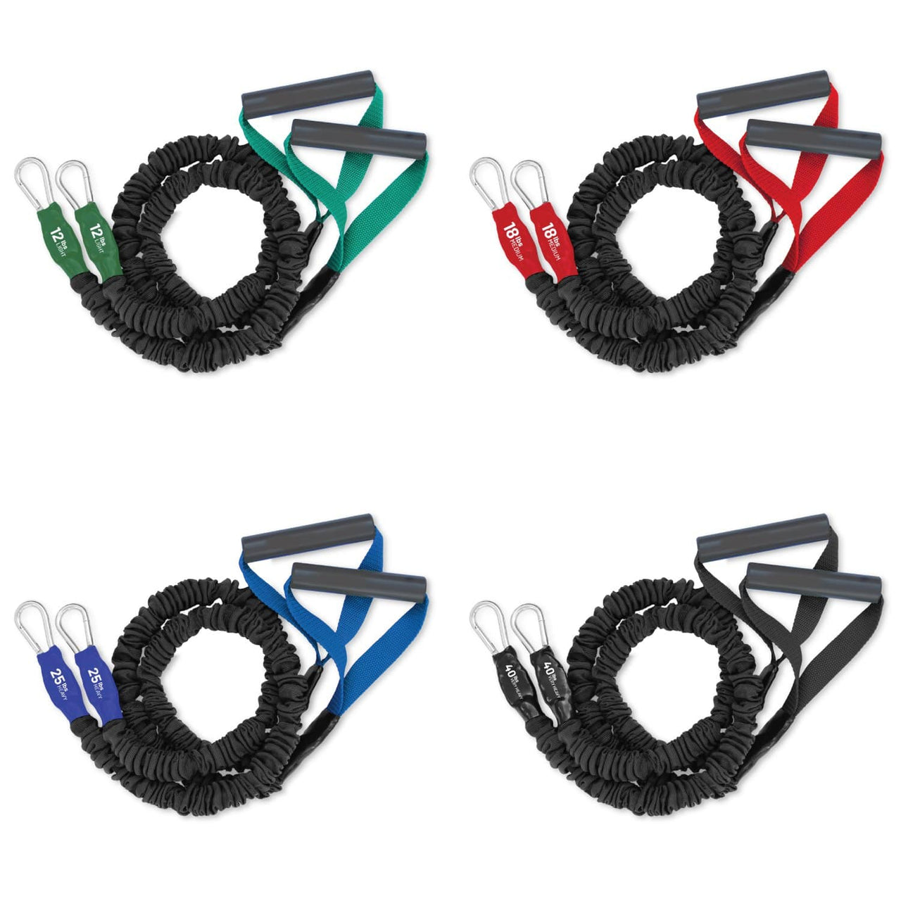 X-Over™ Arm and Shoulder Resistance Bands - 4 Pack