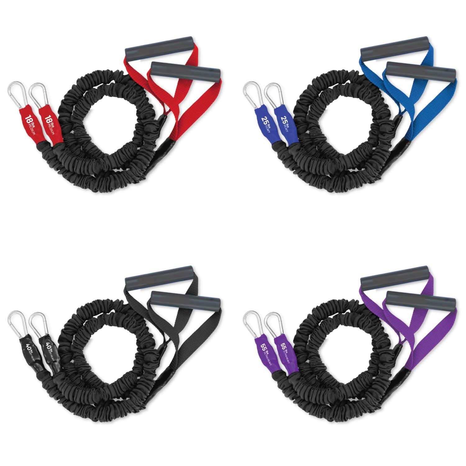 X-Over Arm and Shoulder Resistance Bands - 4 Pack