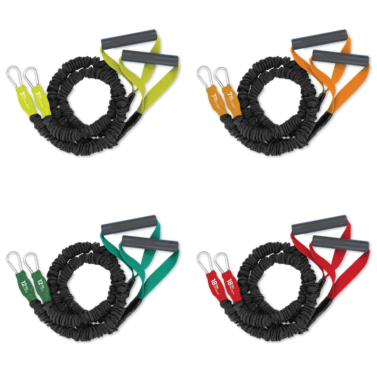 X-Over™ Arm and Shoulder Resistance Bands - 4 Pack