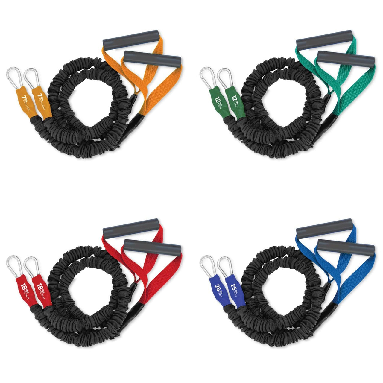 X-Over™ Arm and Shoulder Resistance Bands - 4 Pack