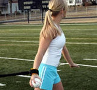 Thumbnail for American Made Resistance Band with cuff to train softball pitchers. Increase power, improve form and accuracy by using this resistance band trainer. Only Sold at Speedster.com