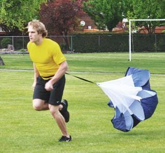 Increase speed by adding a parachute for resistance during training. Great for Football, soccer, rugby, baseball, softball, basketball, and hockey. Plus any sport where you need to run fast. Increases speed for endurance, distance, and burst speed. Increase your stride and speed for any running required for your sport